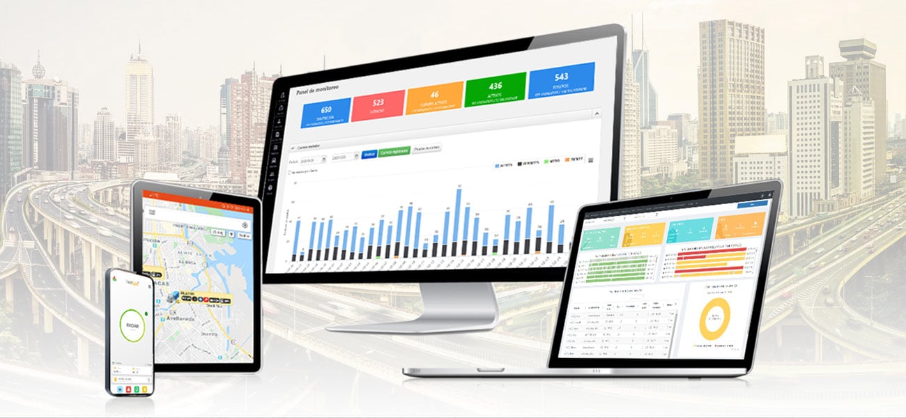 computadora-monitor-plataforma-dispositivos-gps-rastreo-
