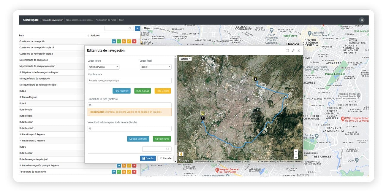 OnNavigate_Solución_-CrearRuta