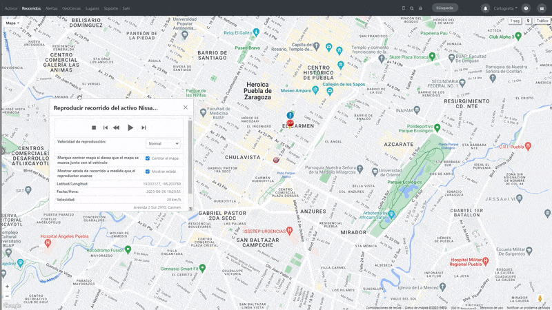 estela-recorrido-RedGPS-OnTracking-activos-plataforma-rastreo-GPS