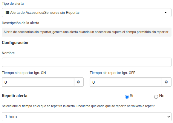 Alerta Sensores sin Reportar