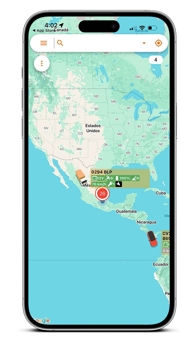 Demostración del Asistente Virtual con IA de RedGPS en la aplicación móvil